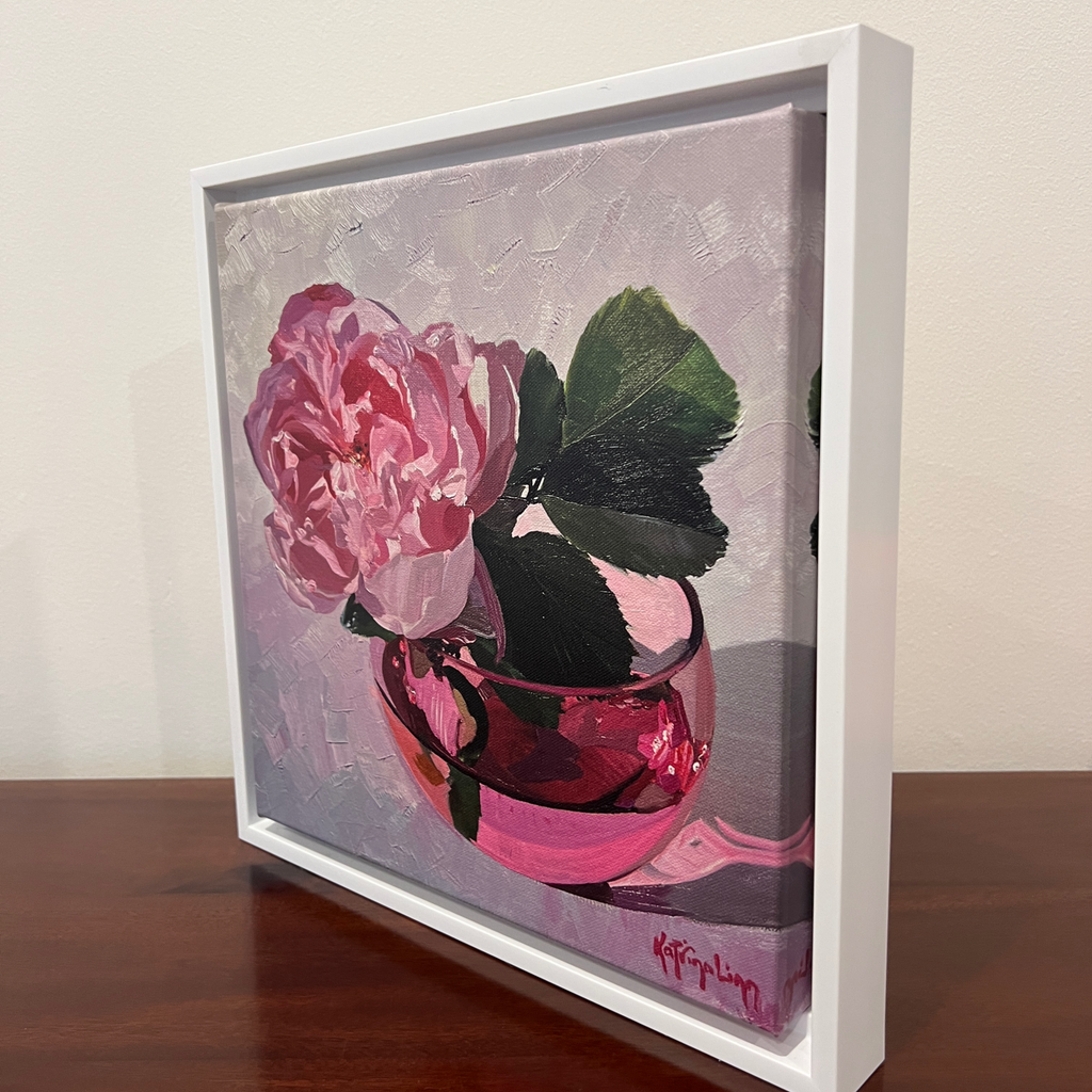Side view with white box frame