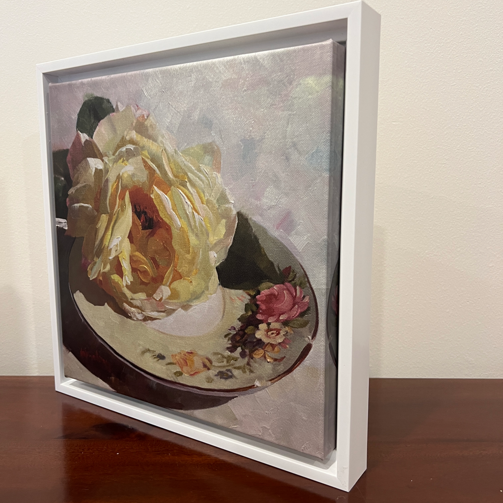 Showing white box frame