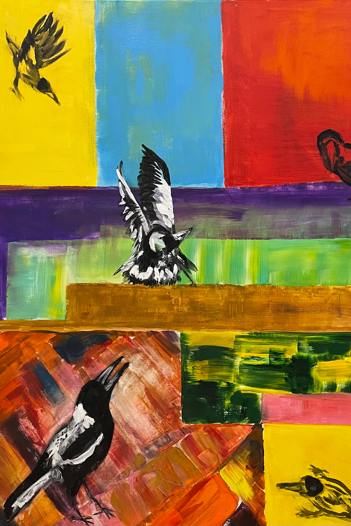 Abstract magpies