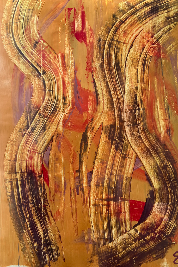 This painting can be hung in portrait