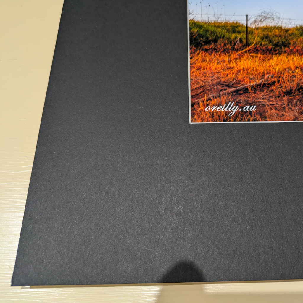 An Example of the 80mm Mat and the signature.