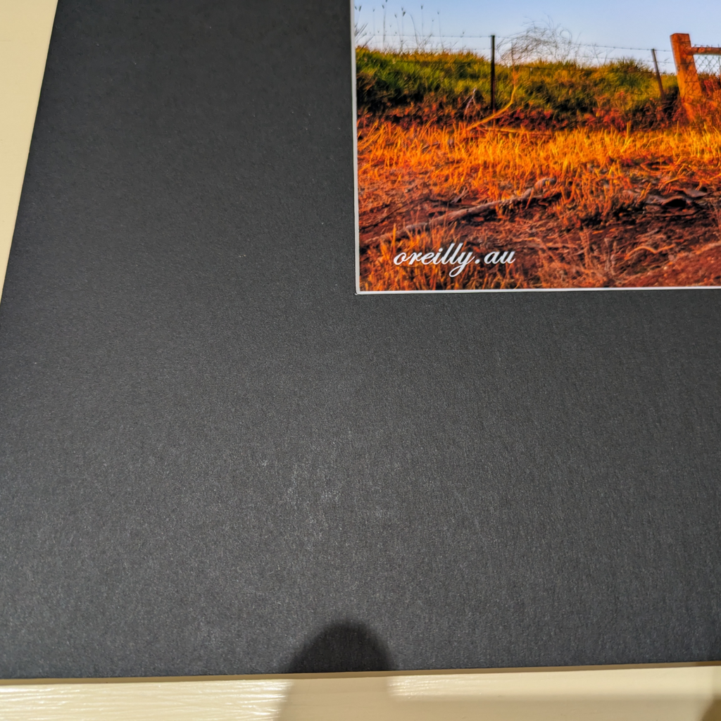 An example of the 80mm Mat and signature
