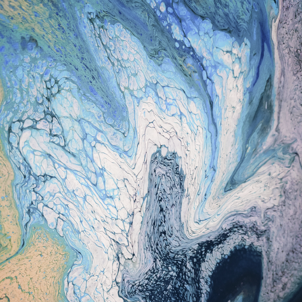 Tidal gathering 
143 x100 cm 
Acrylic and ink on canvas board
Framed and ready to hang