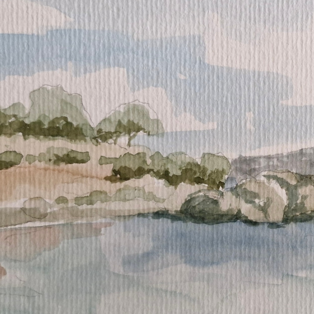 Water colour on heavy textured water colour card