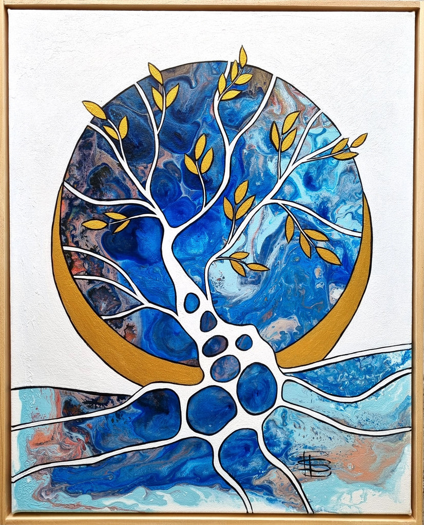 Framed Tree of Life - Gem Series - 'Lapiz'