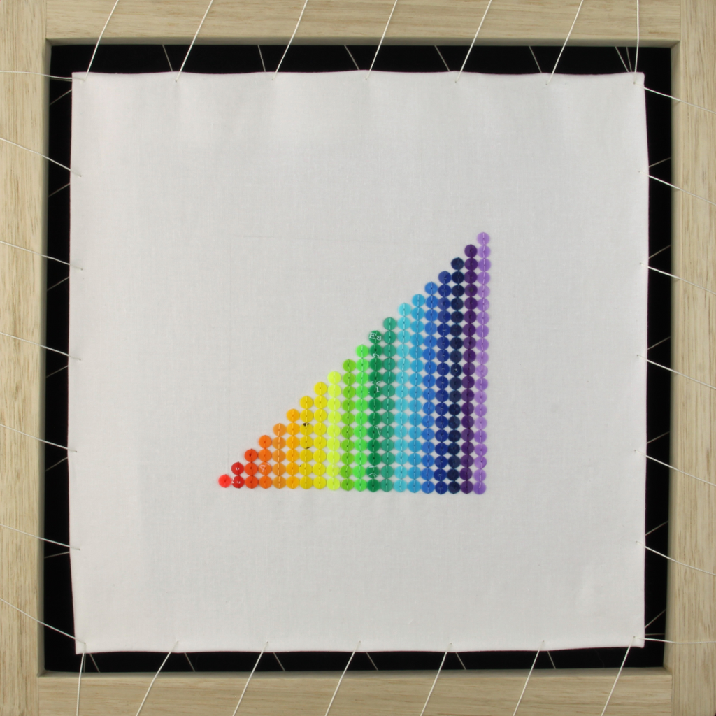 Sample (LED rainbow)
2022
Repurposed domestic plastic, cotton fabric, thread